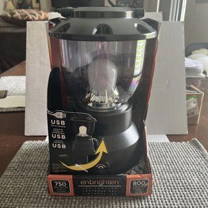 New Enbrighten Brushed LED Camping Lantern Battery Powered 800 Lumens 750 USB